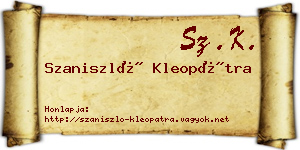 Szaniszló Kleopátra névjegykártya